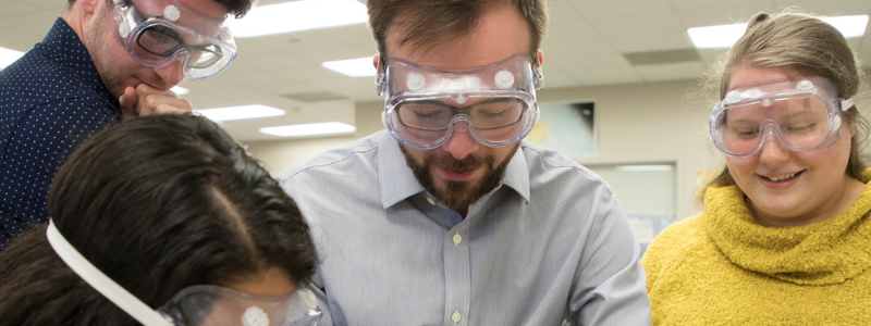 Students Wearing Safety Glasses