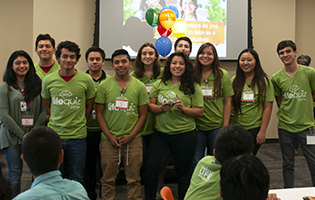 Group of students smiling