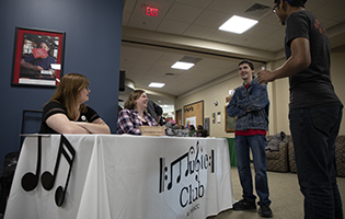 Music Club table at Open House